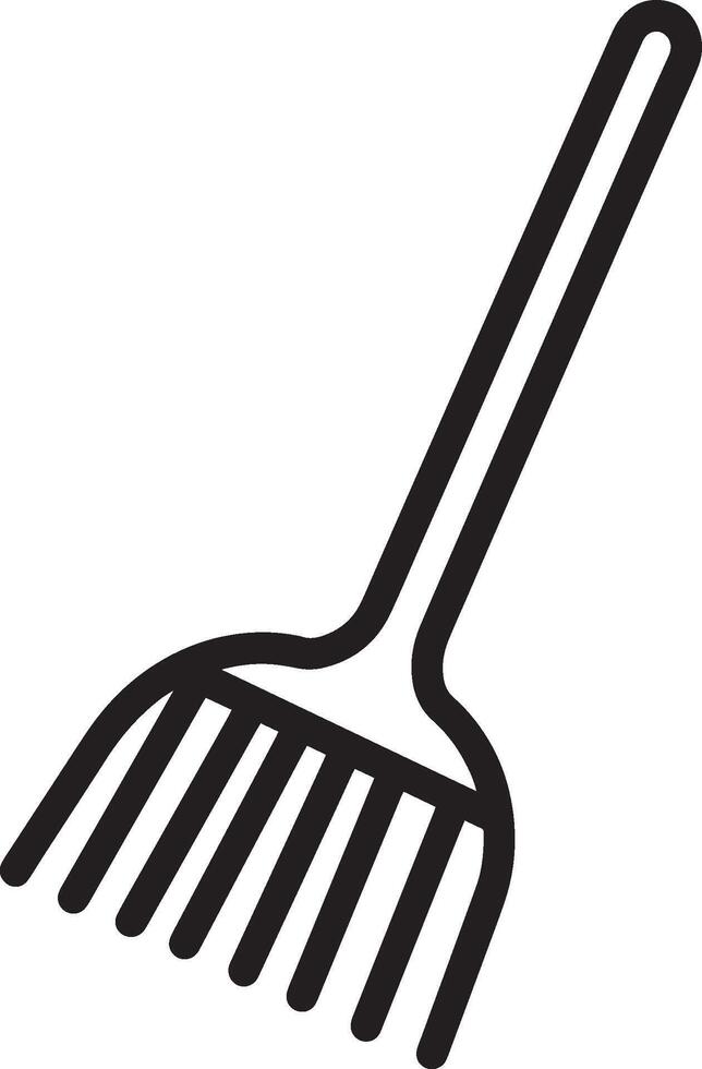 Rake clean simple icon outline black vector