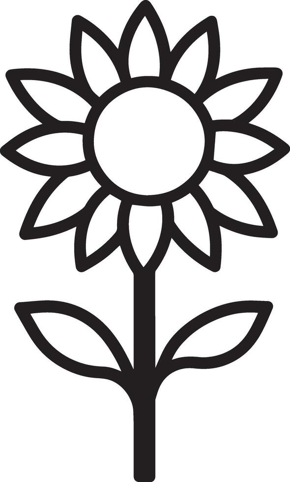 Sunflower clean simple vector