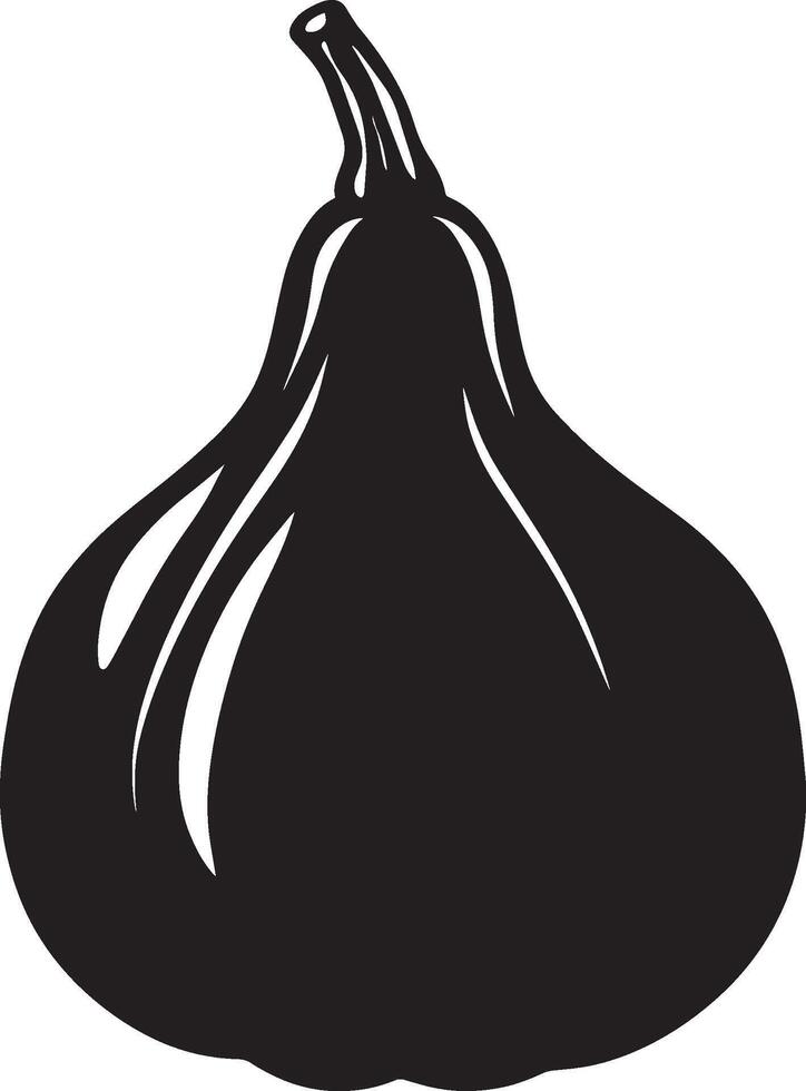 gourd clean simple silhouette black vector