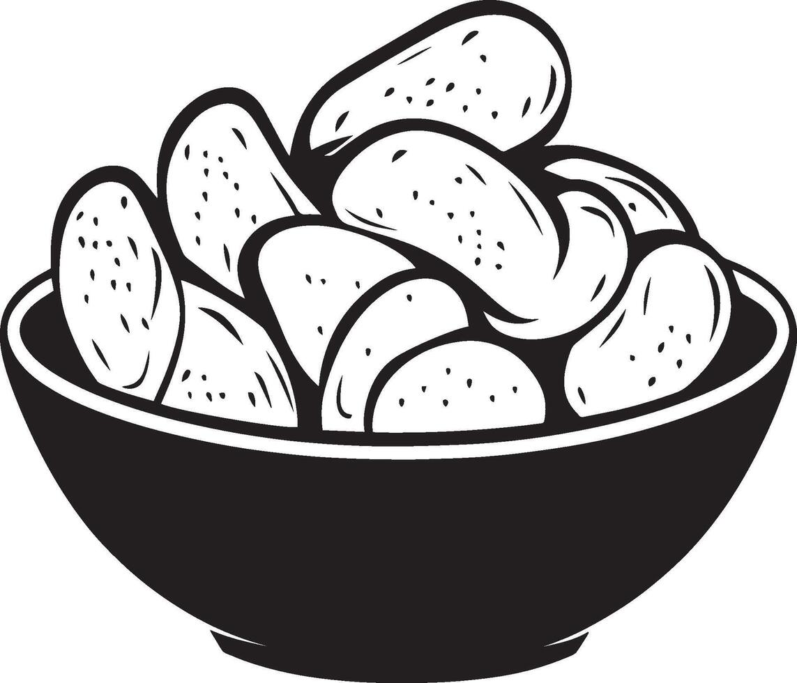 potato chips clean simple icon silhouette black vector