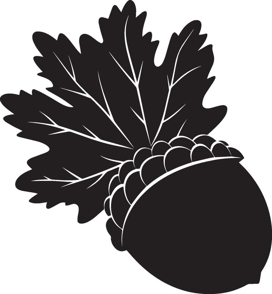 acorn clean simple icon silhouette black vector