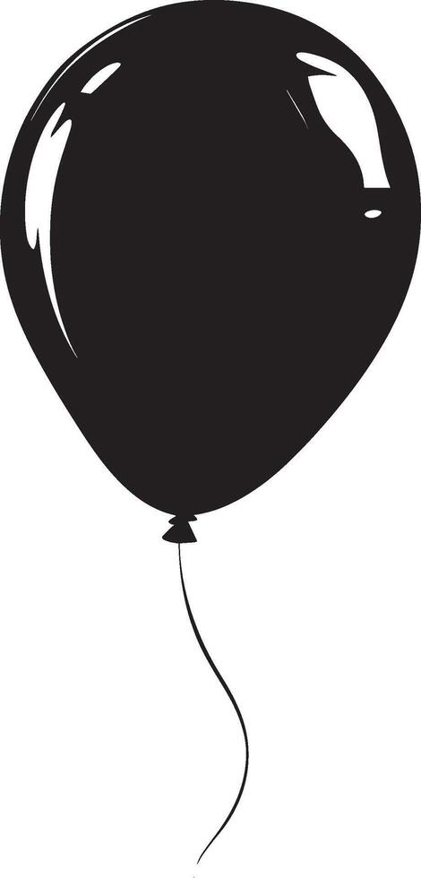 balloon clean simple silhouette black vector