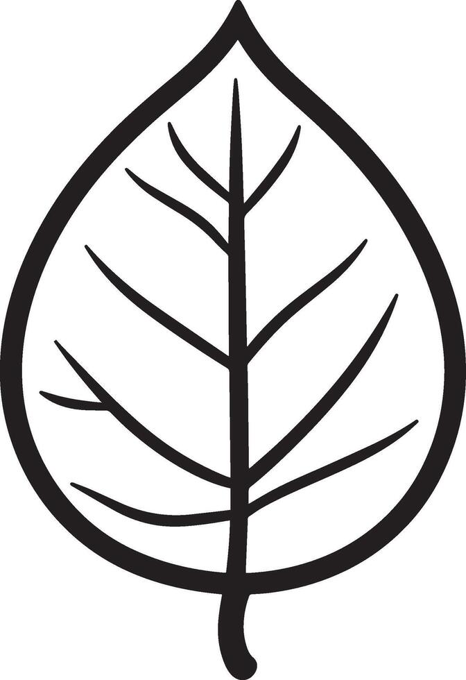 Mapble leaf clean simple icon outline black vector