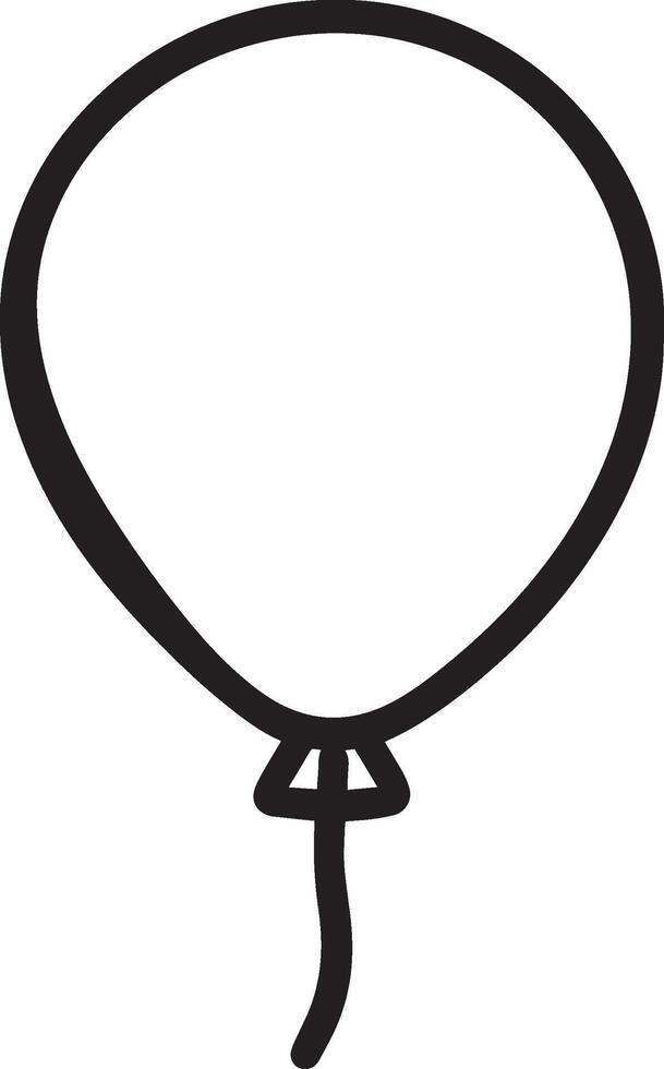 balloon clean simple icon outline black vector