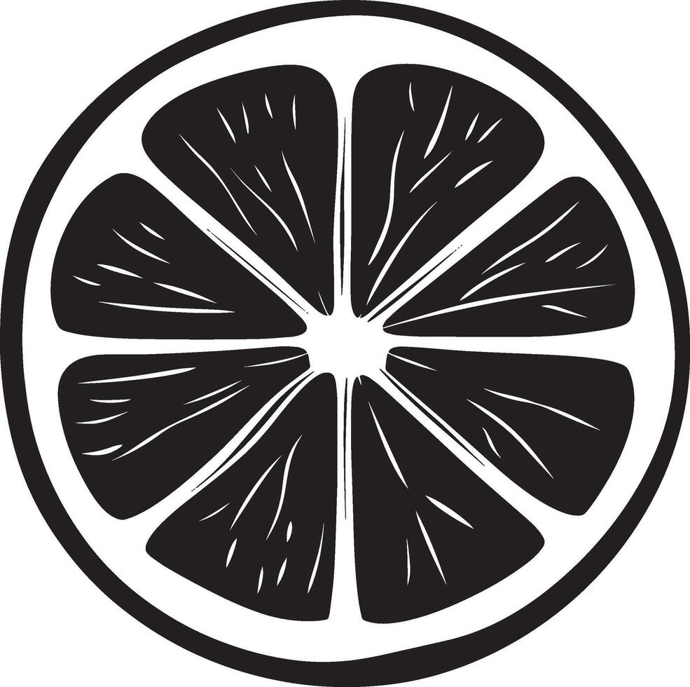slice lemon clean simple icon silhouette black vector