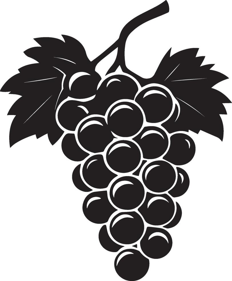 Grape fruit clean simple icon silhouette black vector