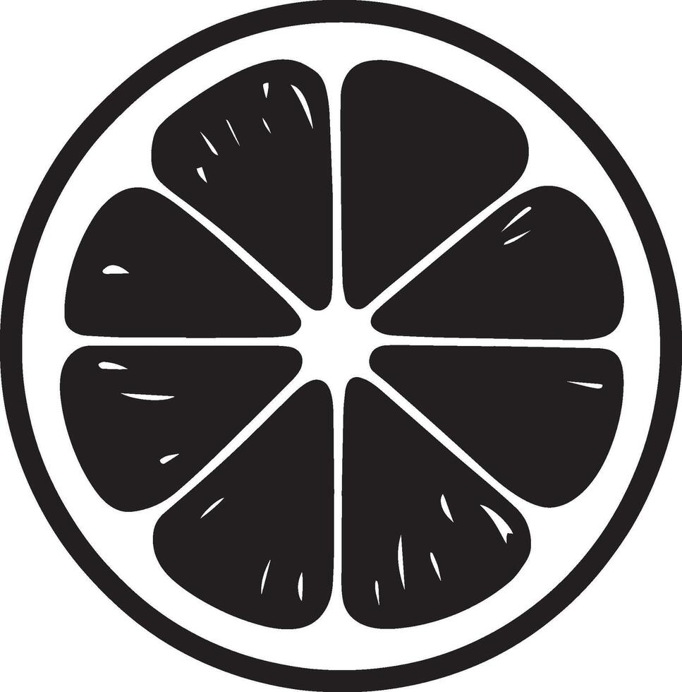 slice lemon clean simple icon silhouette black vector