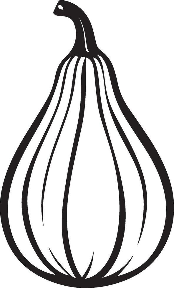 gourd clean simple icon outline black vector