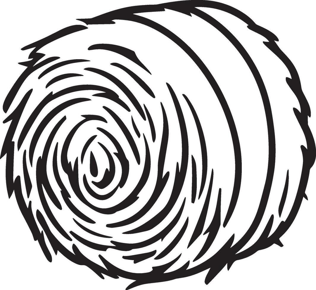 hay bale clean simple icon outline black vector