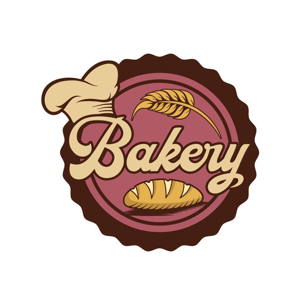 Bakery logo design template vector