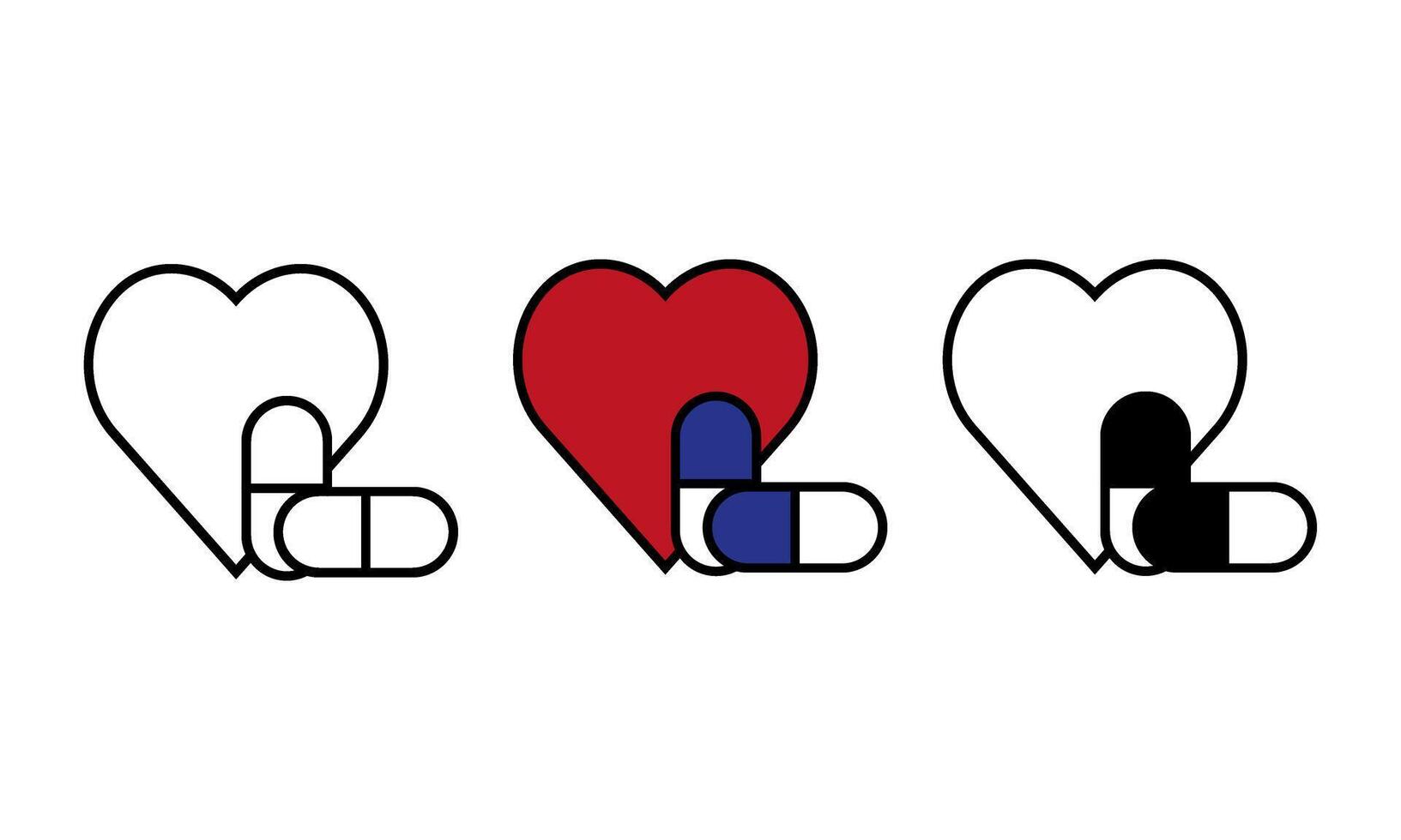 Illustration of heart medication vector