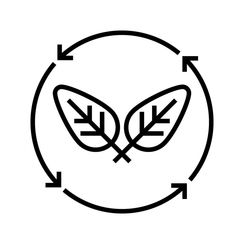 leaf with circle arrow icon vector