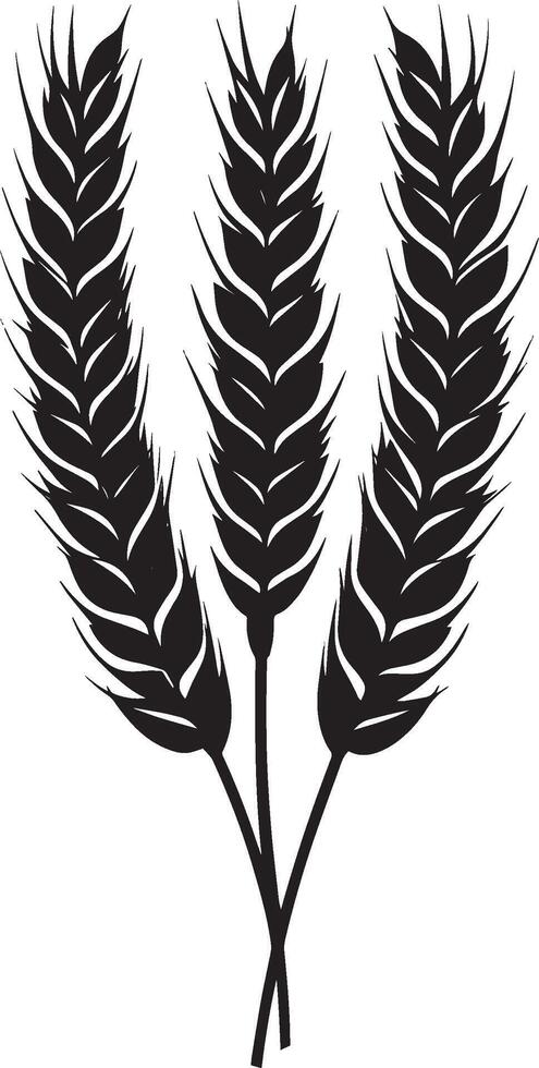 Wheat ear clean simple silhouette black vector