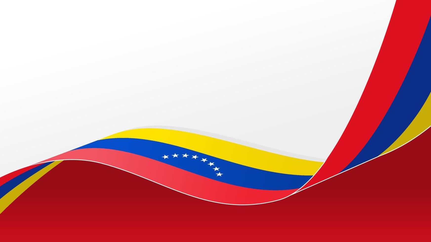 wavy venezuela flag background with copy space for text. venezuela national day vector