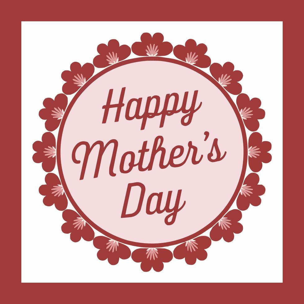 Card with floral frame. vector