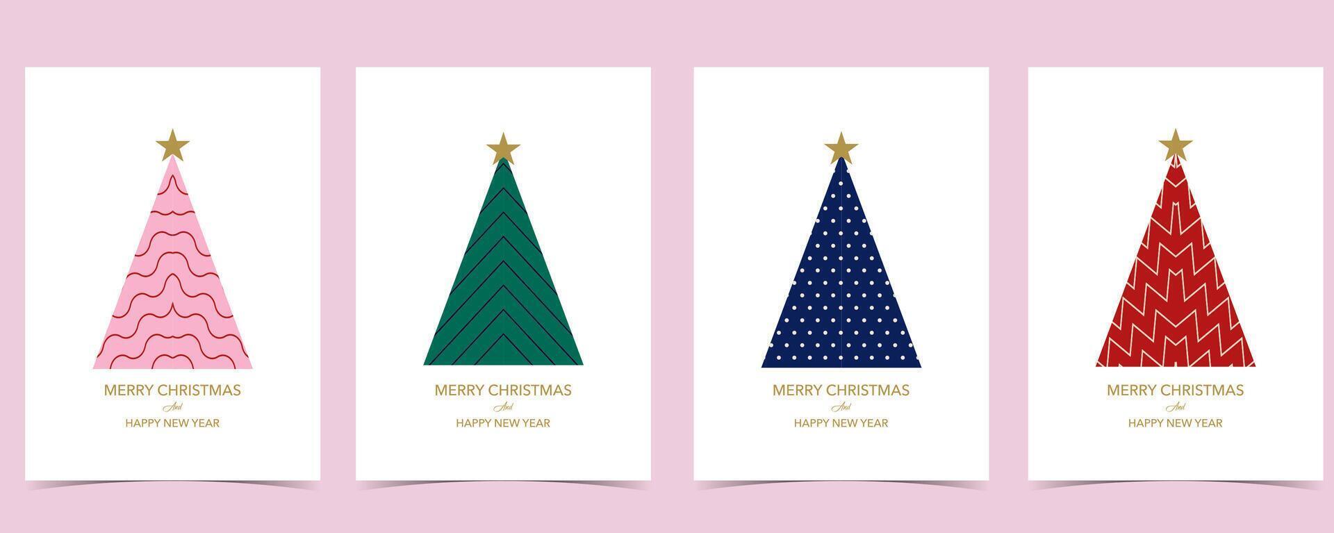 Christmas tree and happy new year background. vertical design for A4 vector