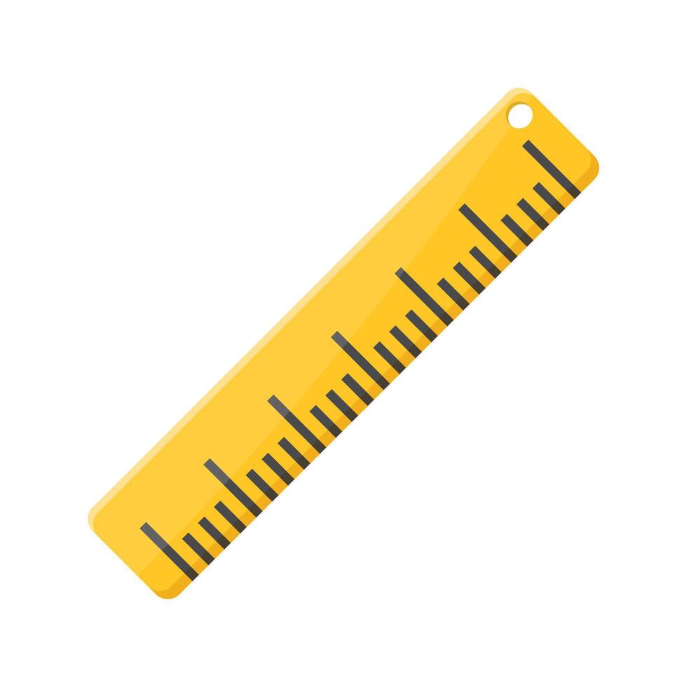 Ruler icon in flat style. Measuring tool illustration on isolated background. Stationery sign business concept. vector