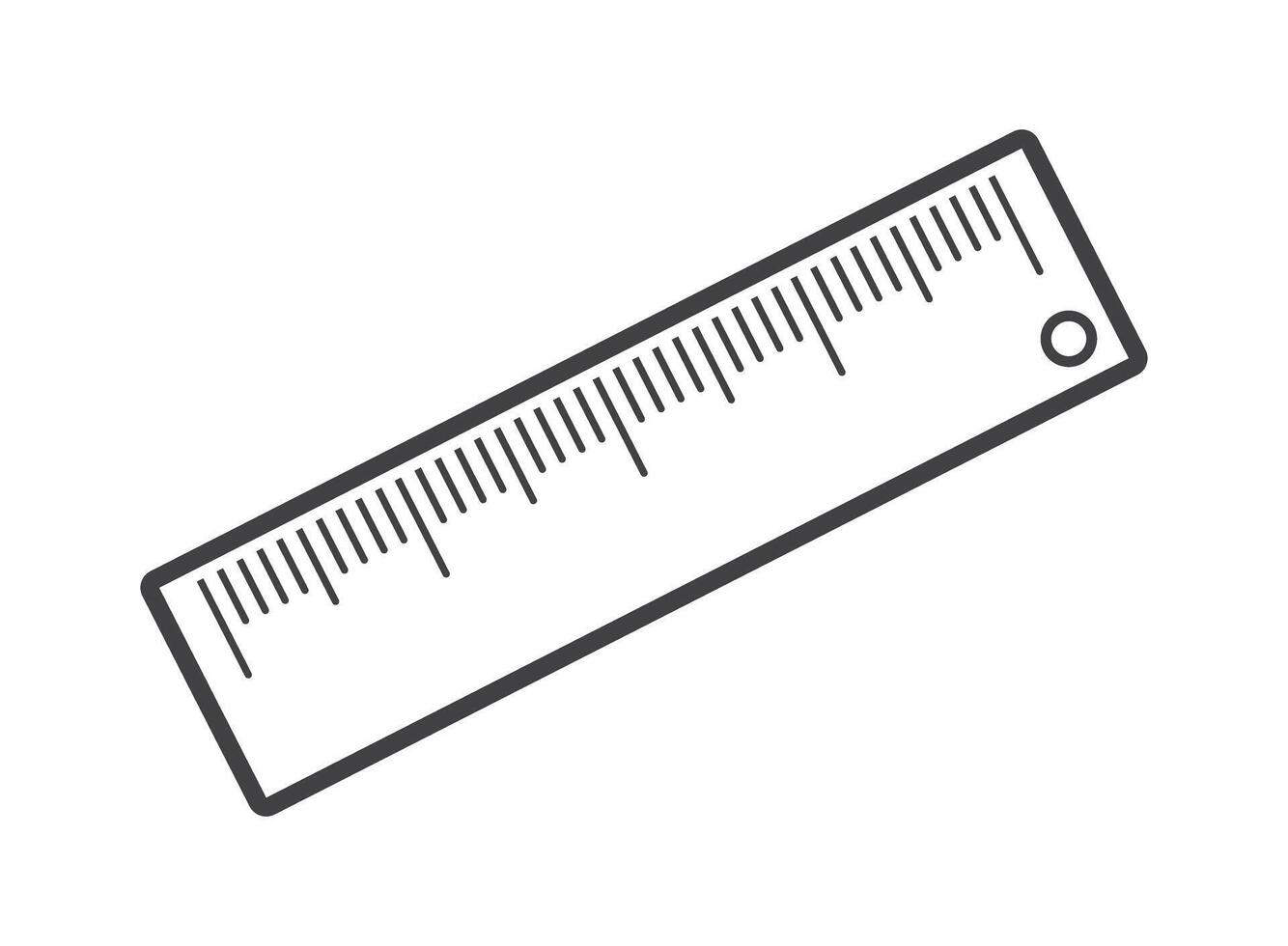 Ruler icon in flat style. Measuring tool illustration on isolated background. Stationery sign business concept. vector