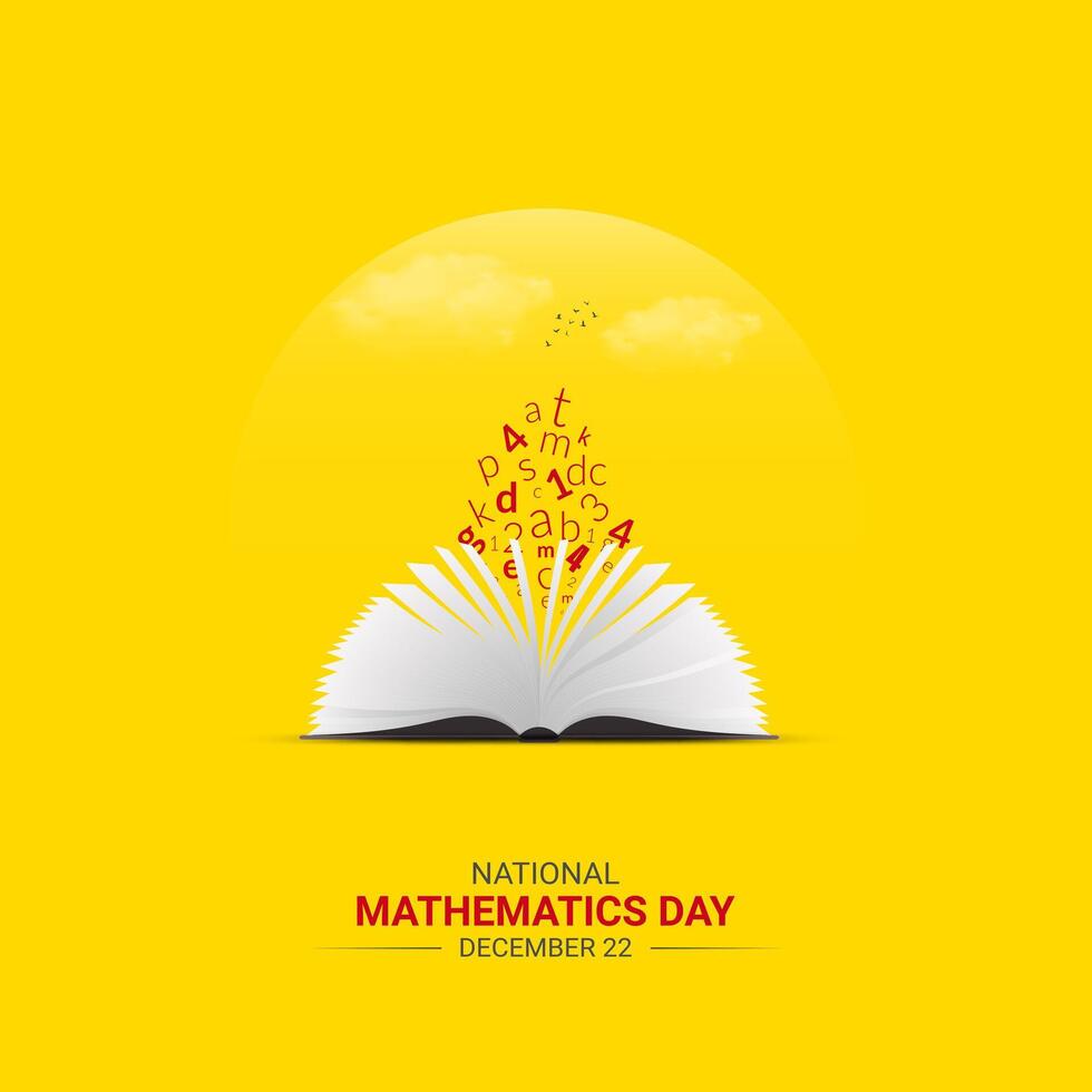 illustration of National Mathematics Day. vector