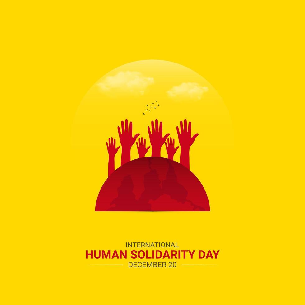 International Human Solidarity Day Illustration. vector