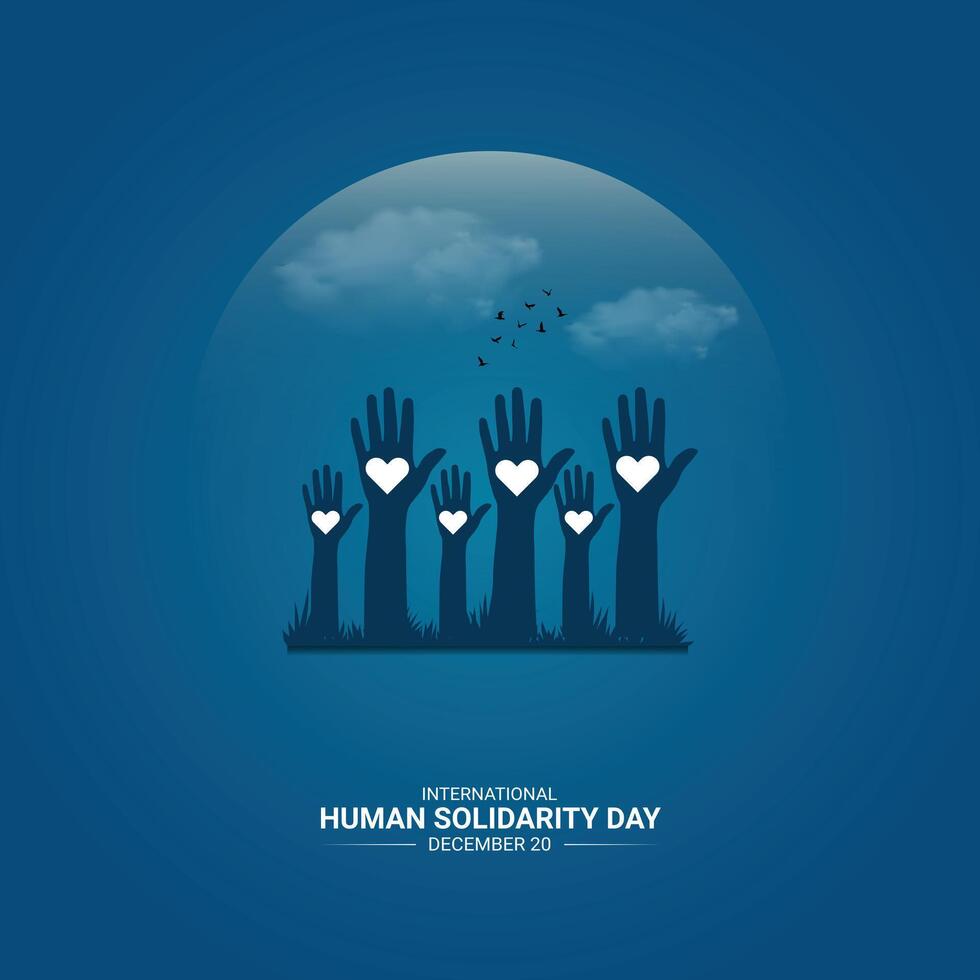International Human Solidarity Day. Human Solidarity Day Creative Concept vector