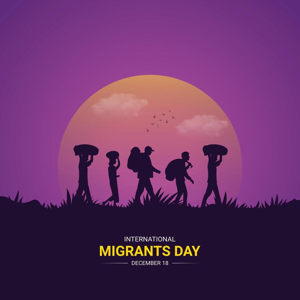 International Migrants Day, Migrants Day creative design vector