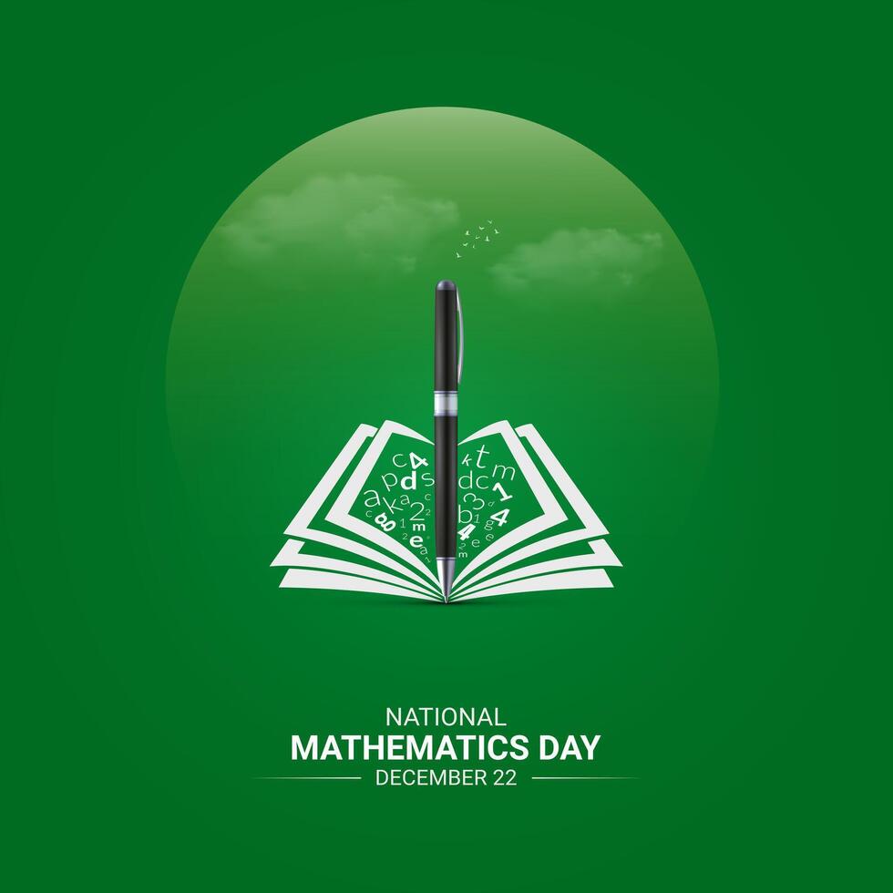 national mathematics day Social Media Post vector