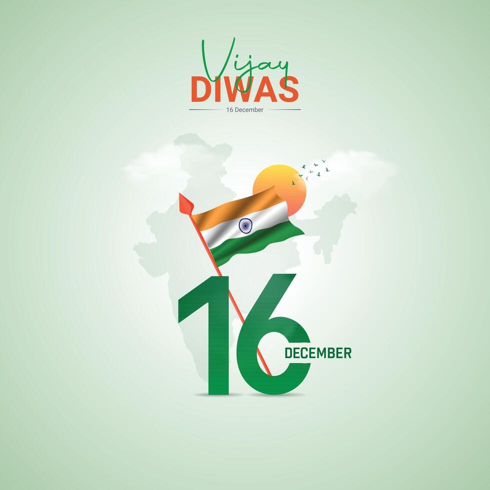 Vijay Diwas. Victory Day. 16 December 1971. Holiday Concept. vector