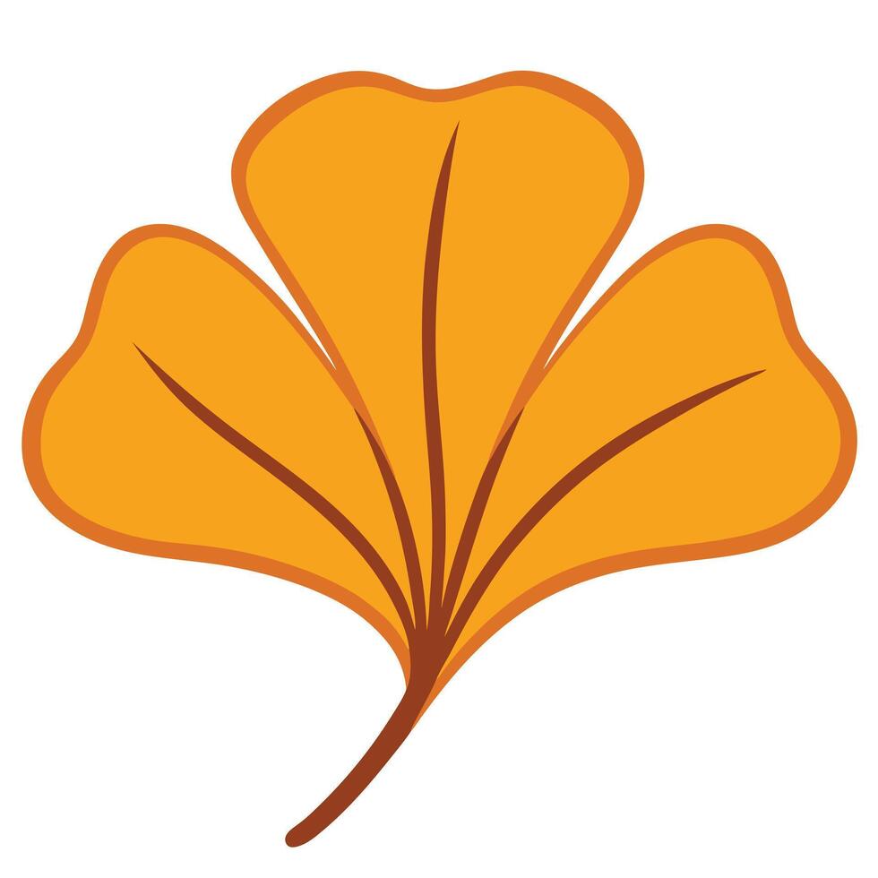 Ginkgo leaf icon illustration vector