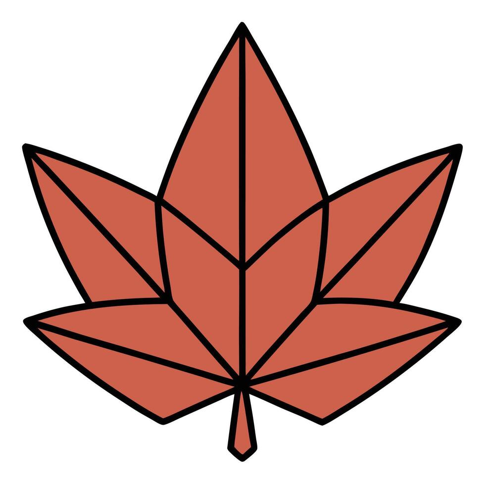 A red maple leaf on a white background vector