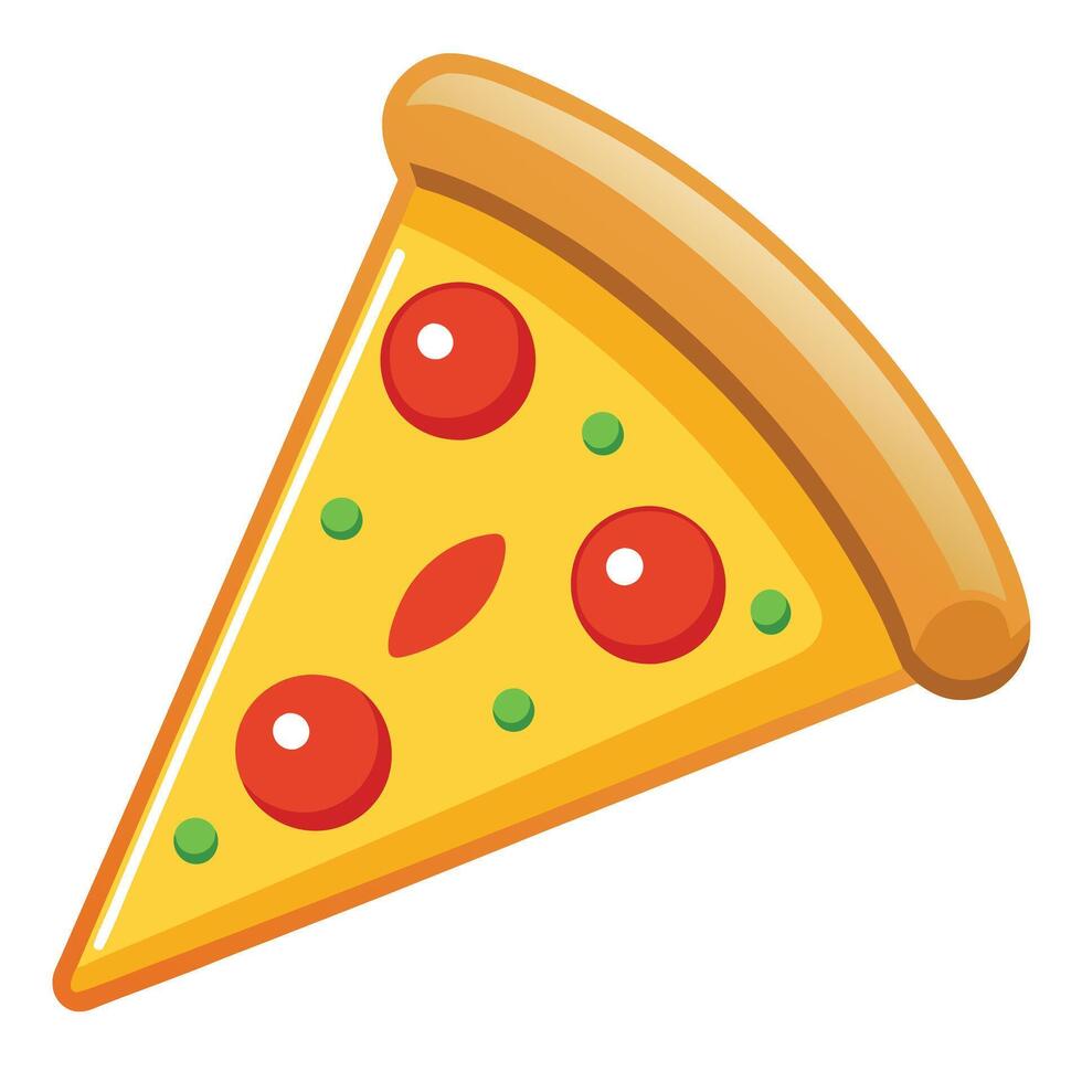 Pizza slice icon vector