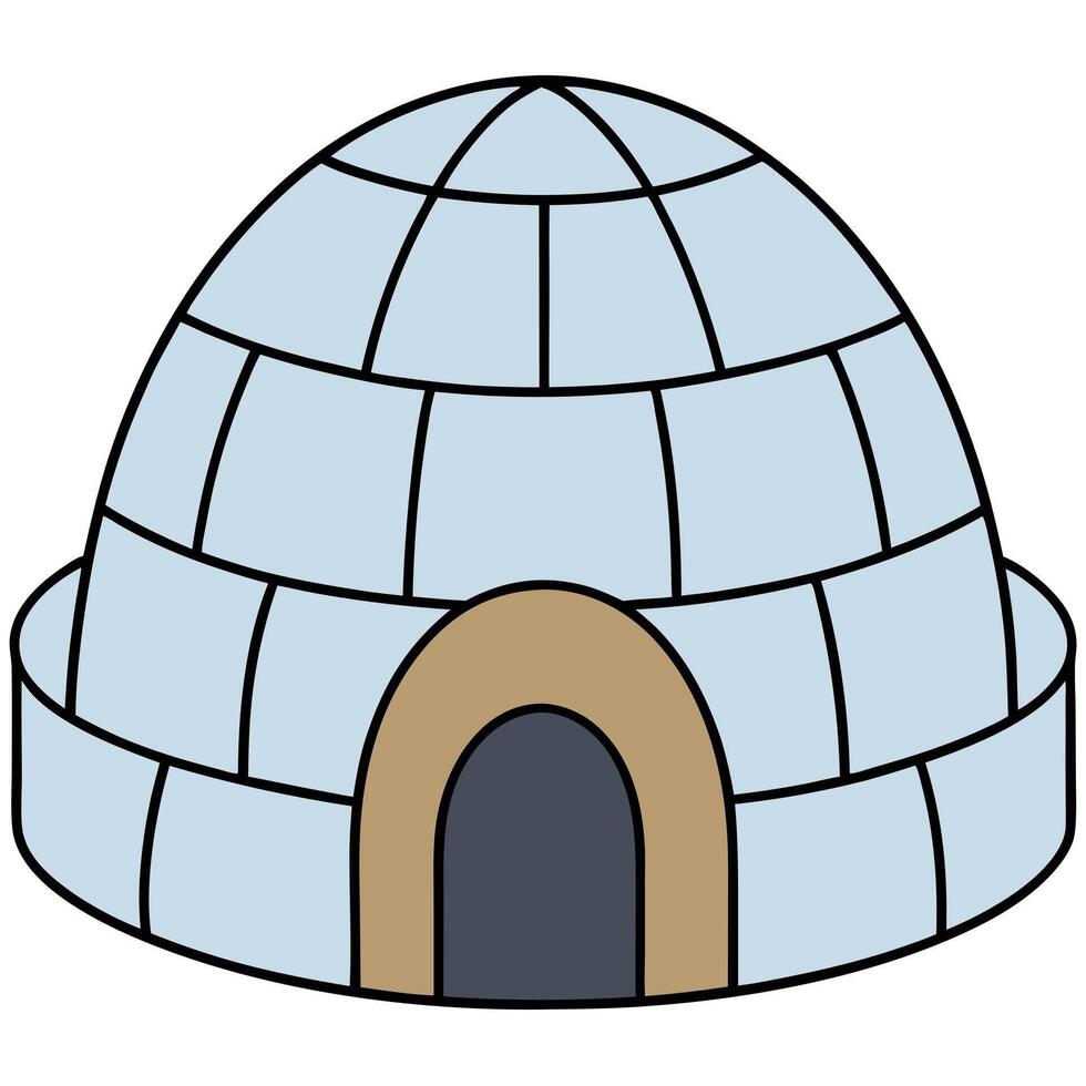 An igloo on a white background vector