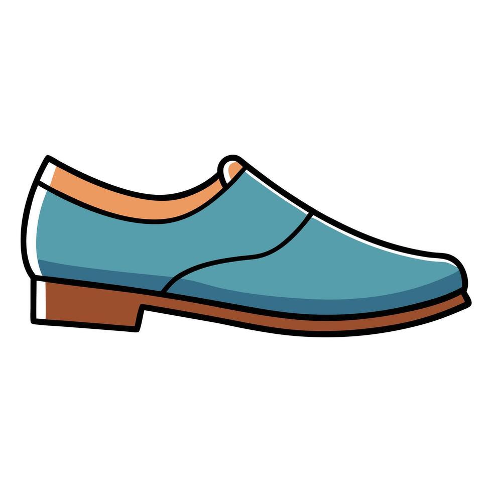 Blue shoes on a white background vector