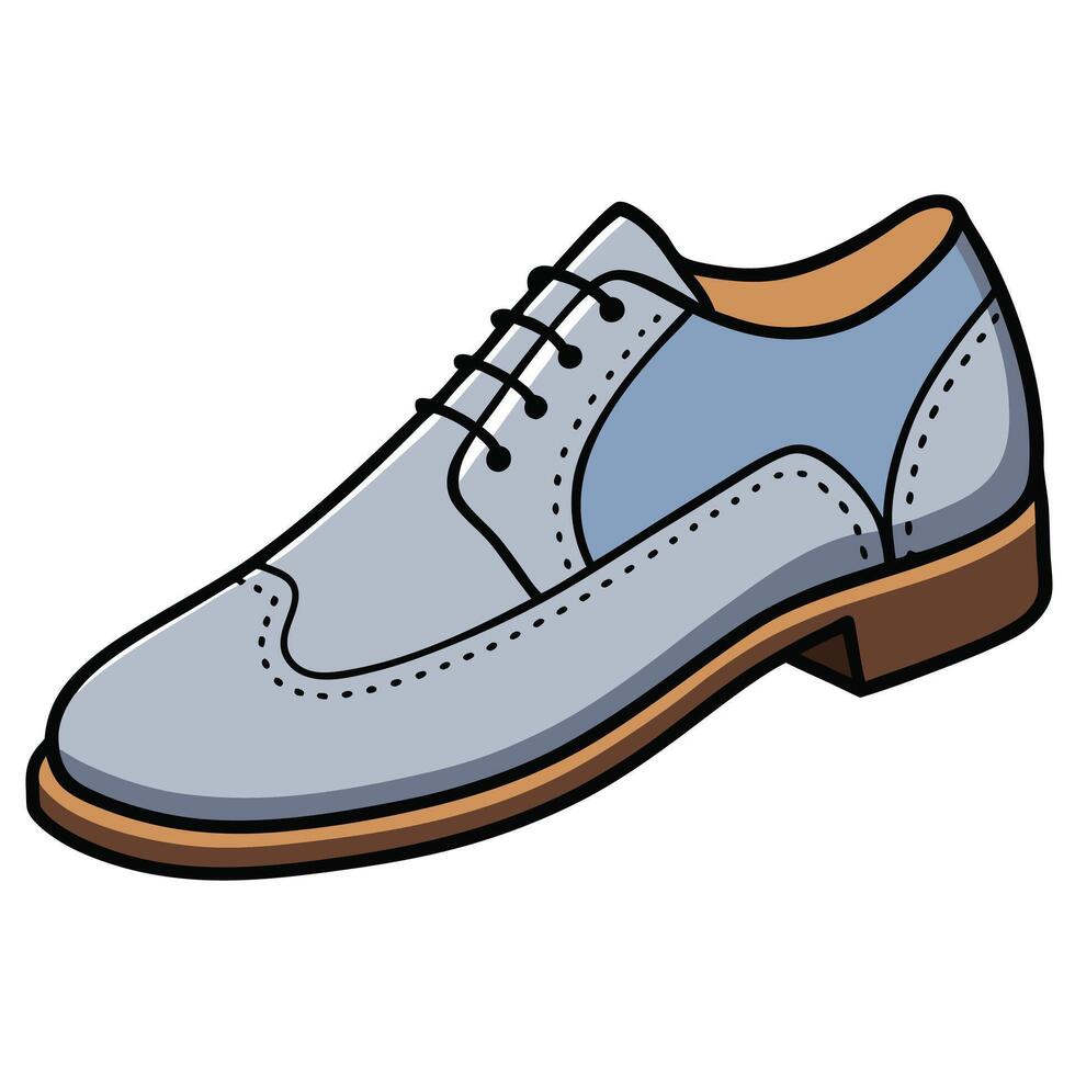 An illustration of a blue shoe vector
