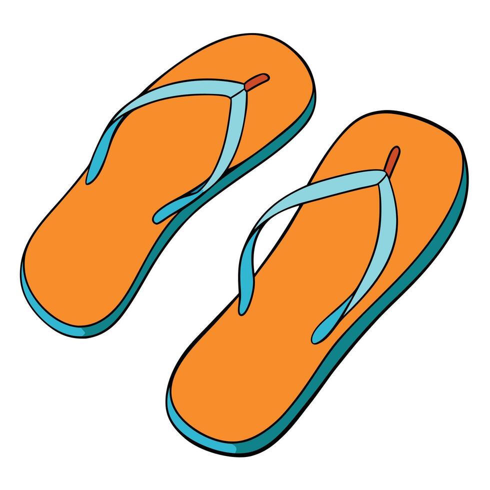 Flip flops white background vector
