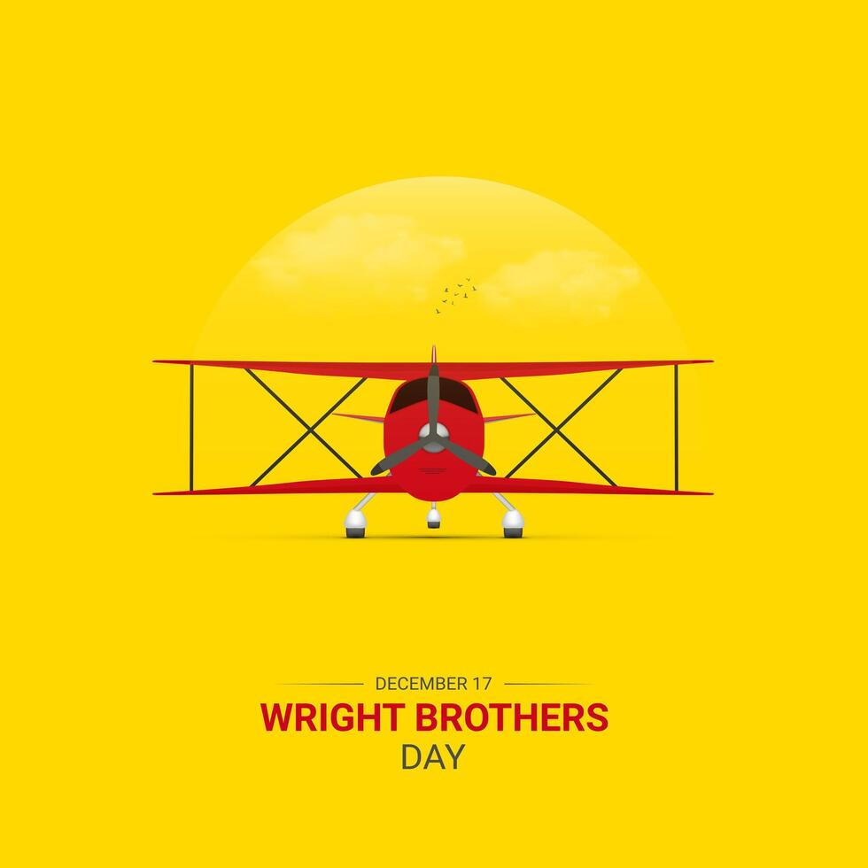 Wright Brothers Day. December 17. Holiday concept. Template for background, banner vector