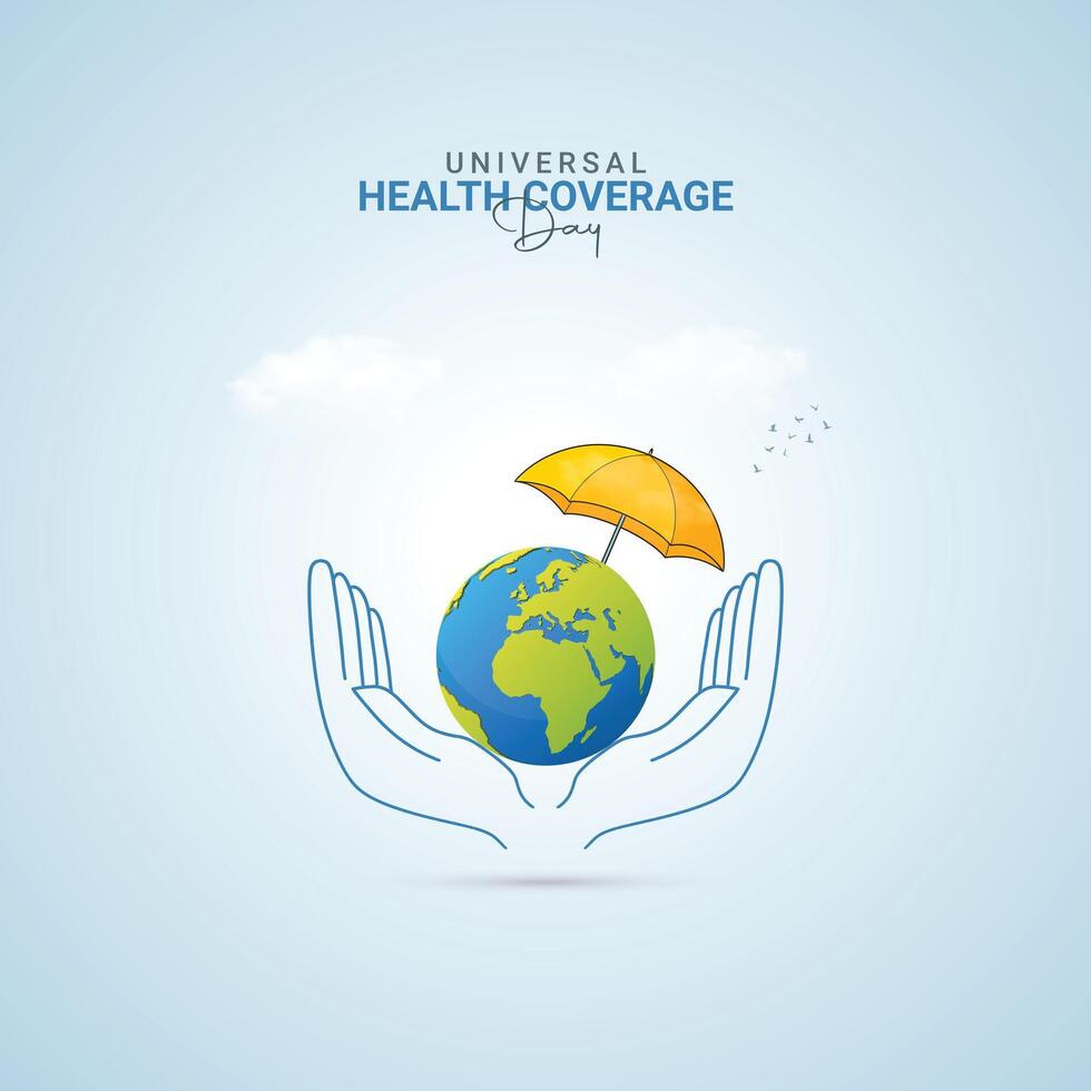 illustration design concept of International Universal Health Coverage Day observed on December 12 vector