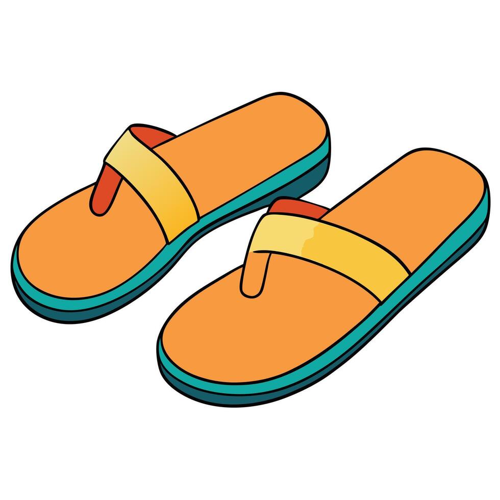 Flip flops white background vector