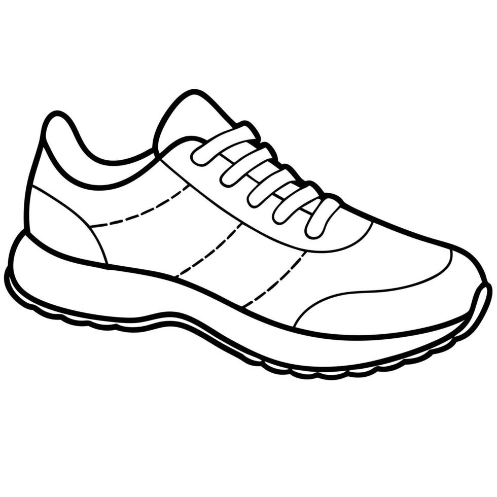 Sneakers coloring pages vector