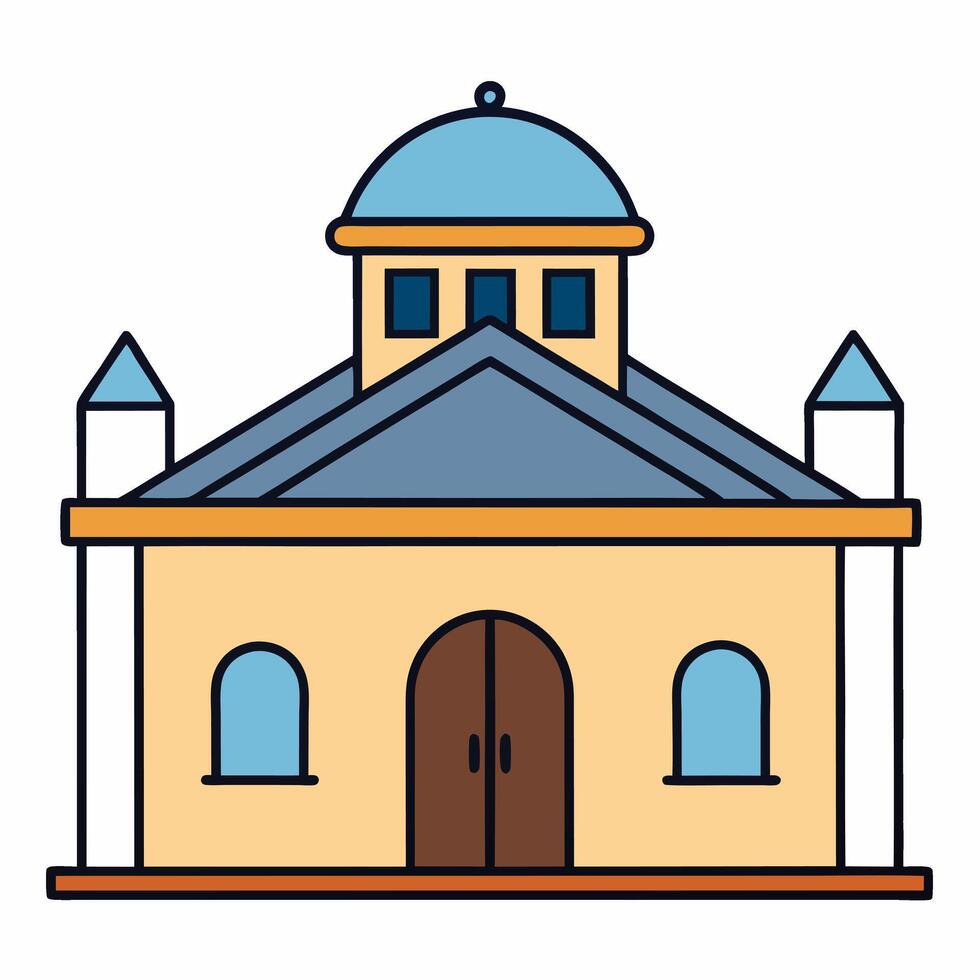 Church building icon illustration design vector