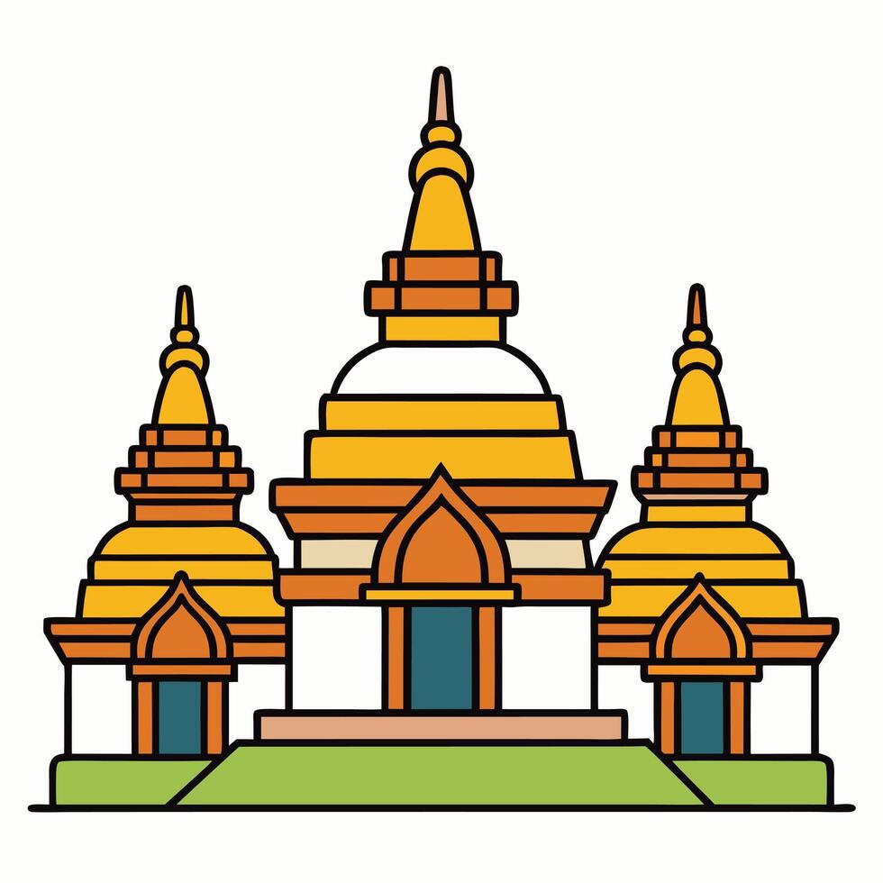 A buddhist temple icon on a white background vector