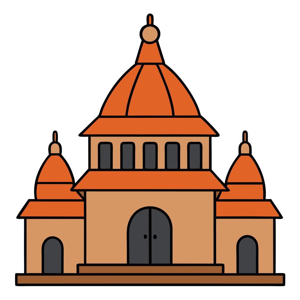 A church icon in a flat style vector