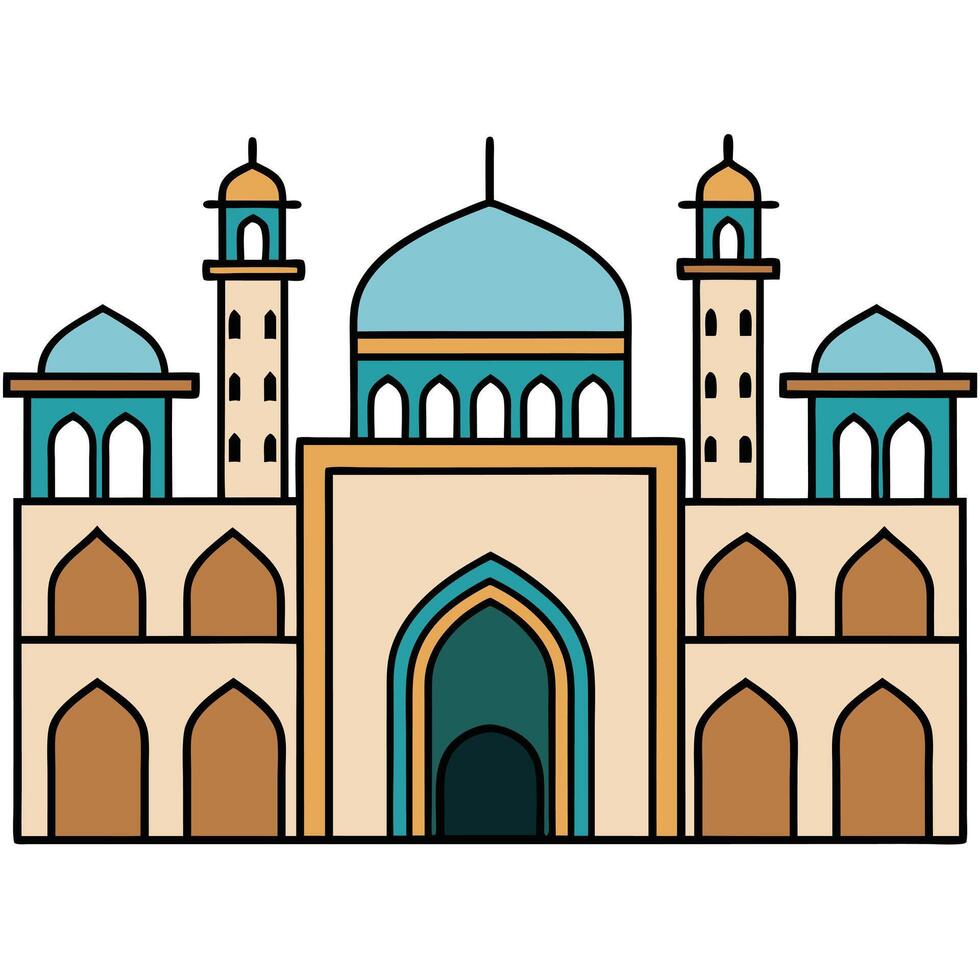 Islamic mosque icon illustration vector