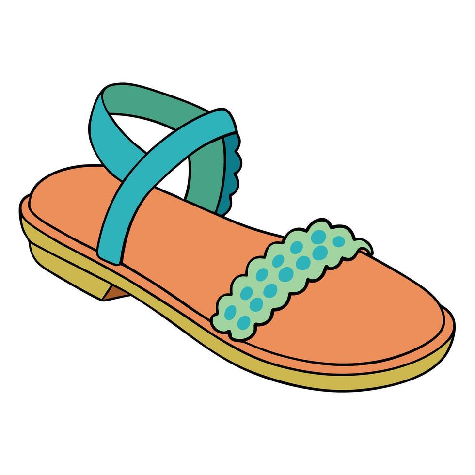 Sandals cartoon icon illustration vector