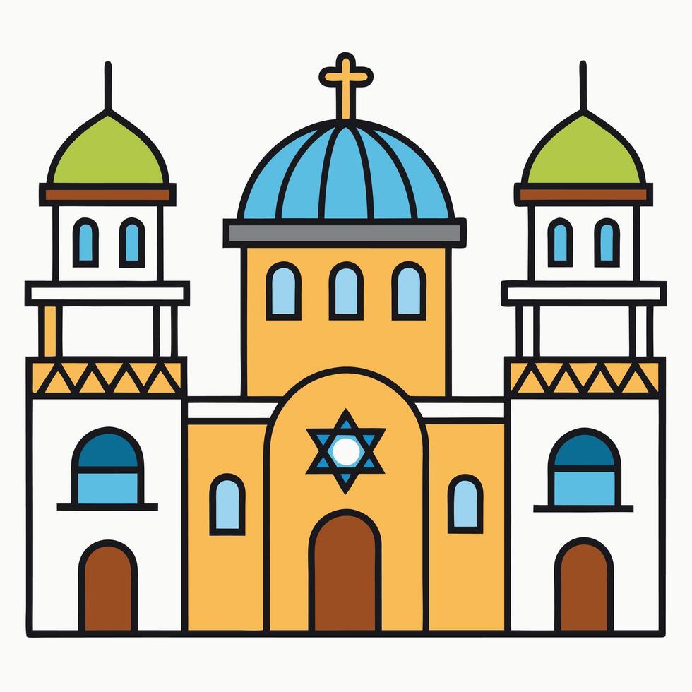 Israel church icon illustration vector