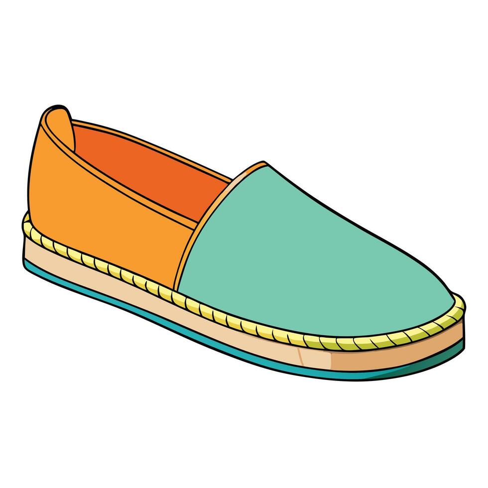 An illustration of a pair of colorful shoes vector