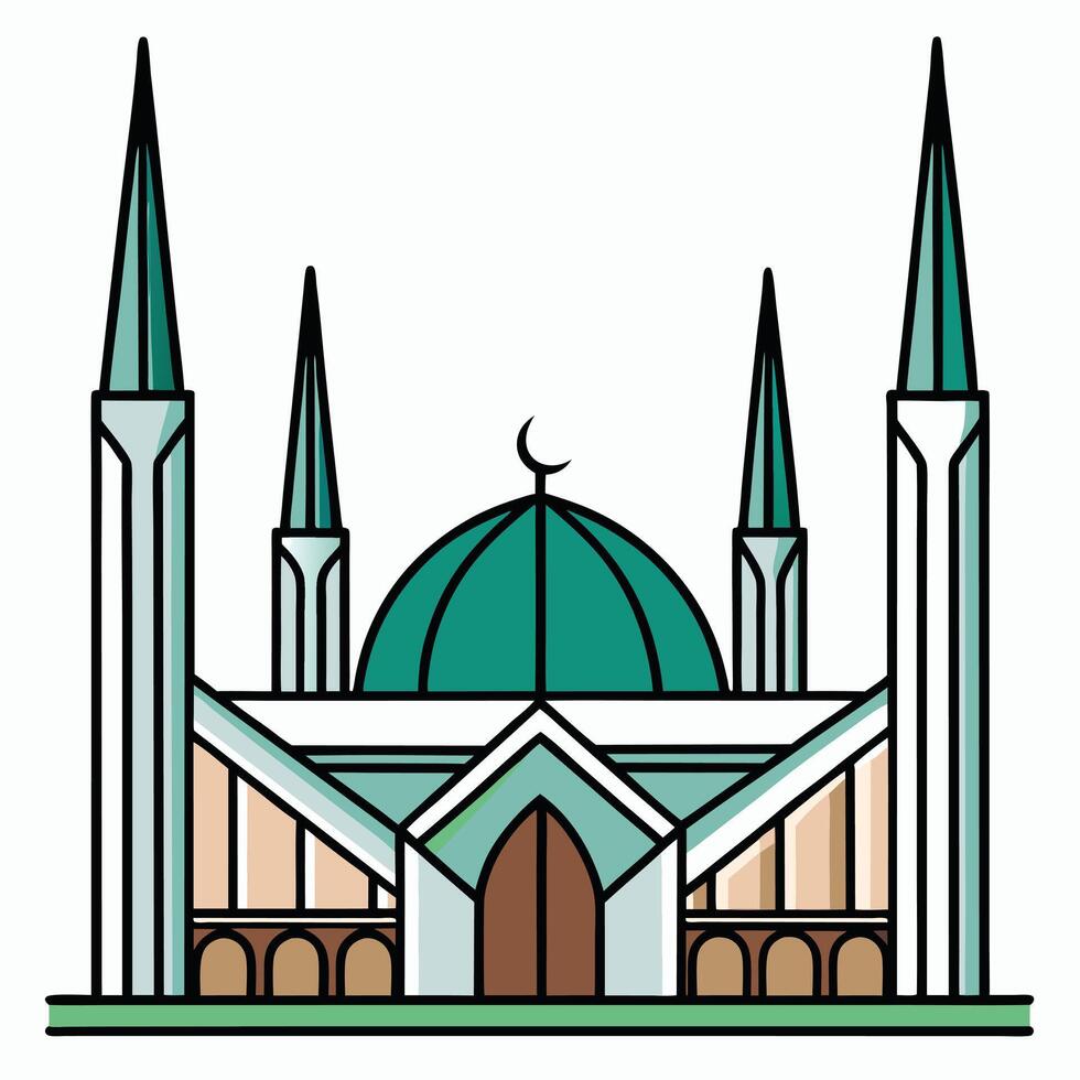 Islamic architecture icon illustration vector