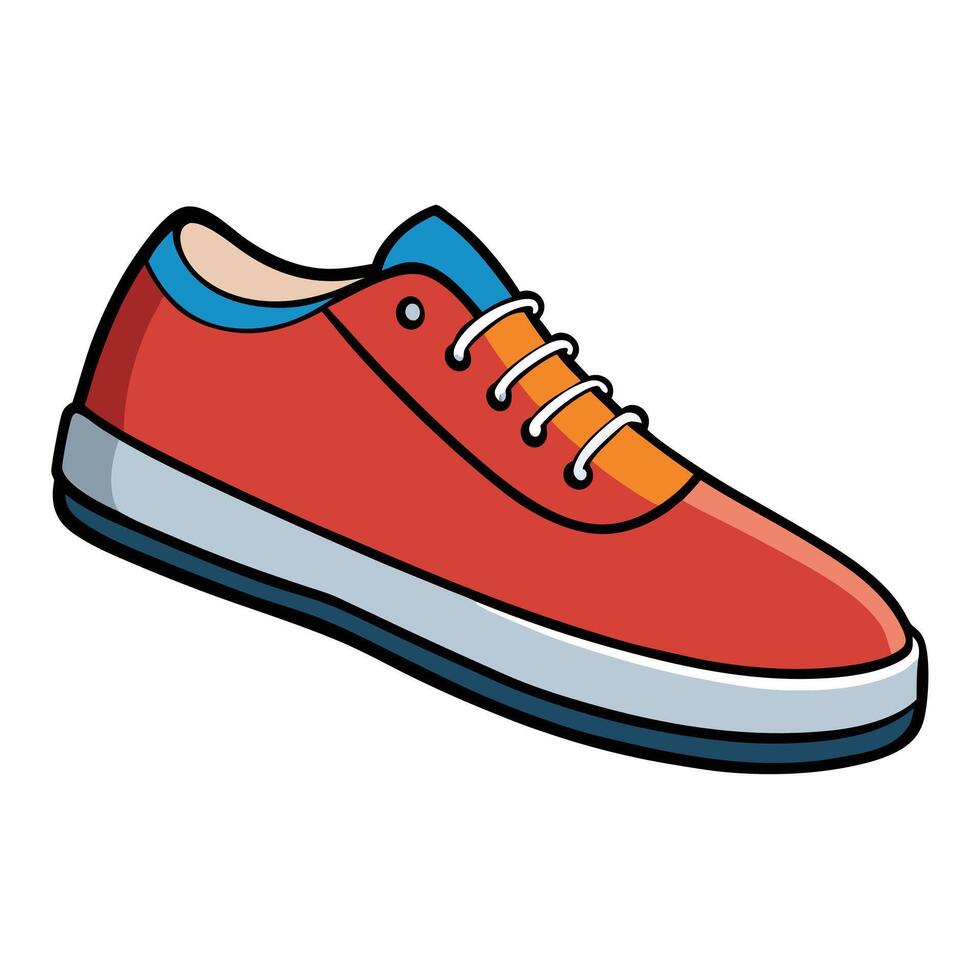 Red shoe icon vector