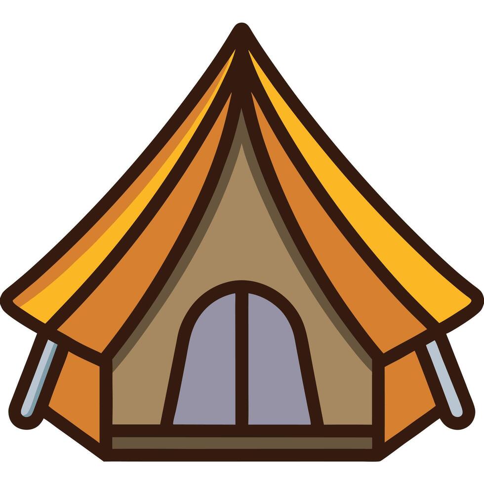 A tent icon on a white background vector