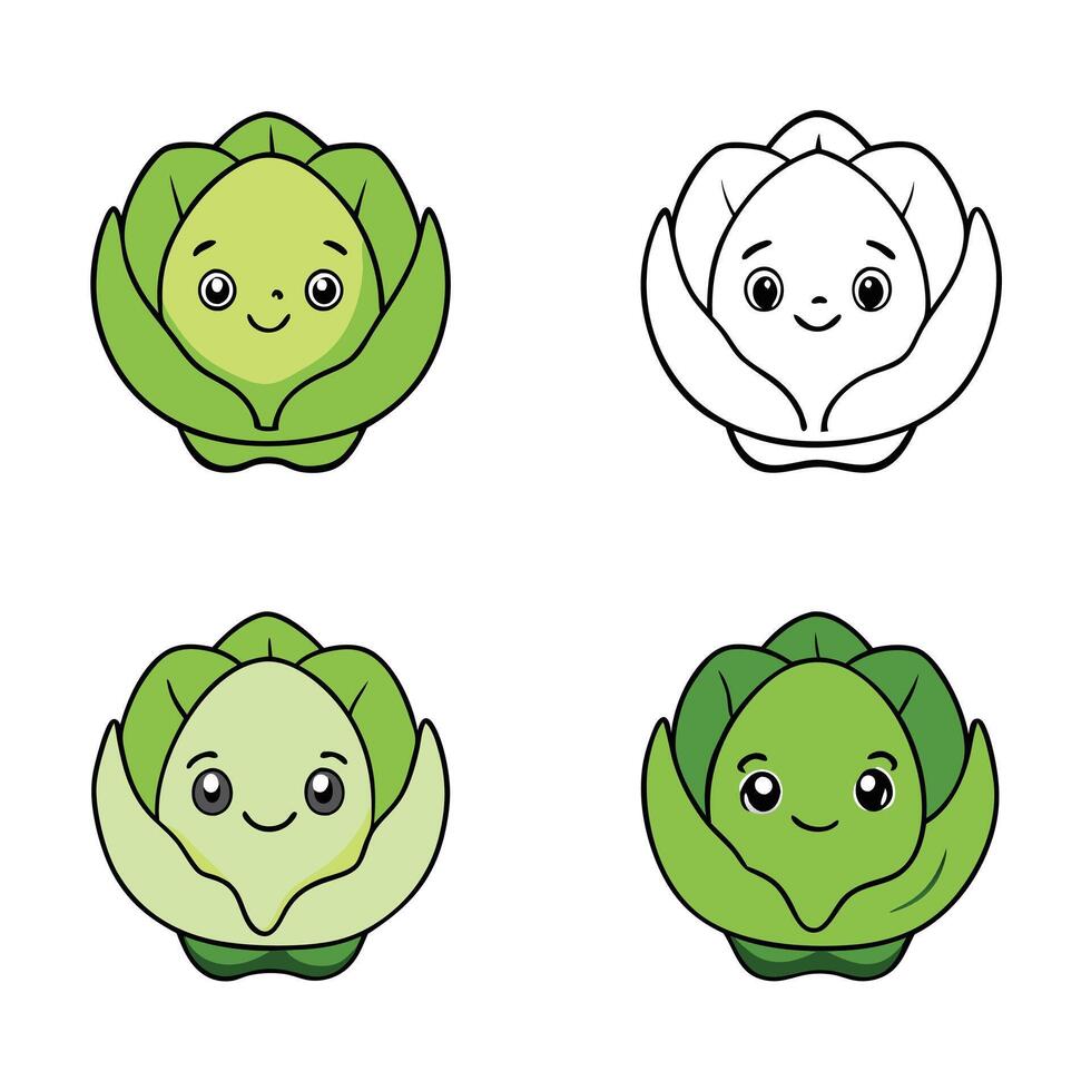 Cartoon artichokes with different expressions vector